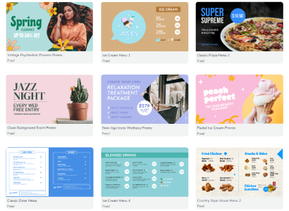 Fusion Signage template marketplace