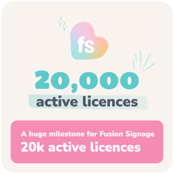 A huge milestone for Fusion Signage – 20k active licences
