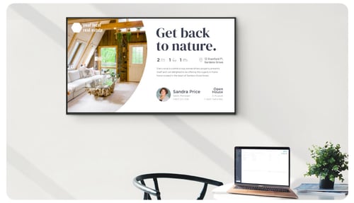 Real Estate Window Display Listing Signage Example